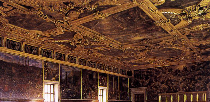 View of the Sala del Maggior Consiglio: Post 1577
