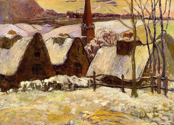 Breton Village in the Snow: 1894