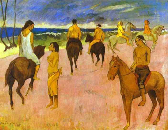 Horsemen on the Beach: 1902