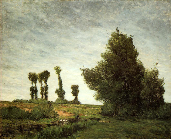 Landscape with Poplars: 1875