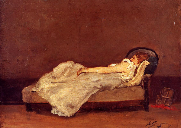 Mette Asleep on a Sova: 1875