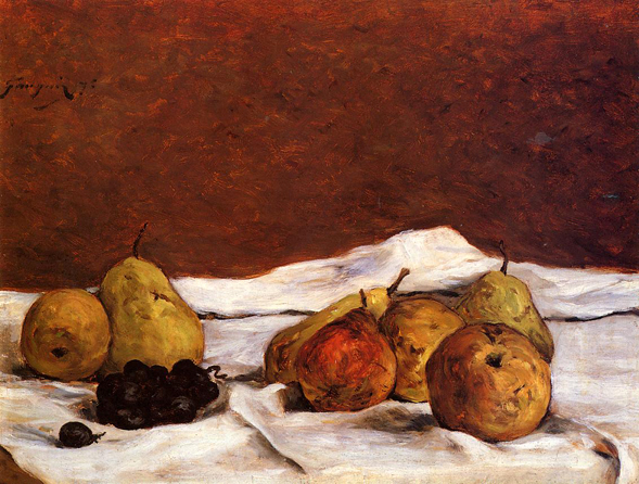 Pears and Grape: ca 1875