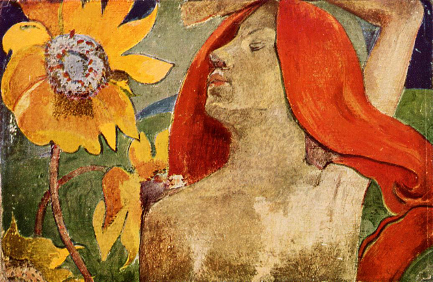 Redheaded Woman and Sunflowers: 1890-91