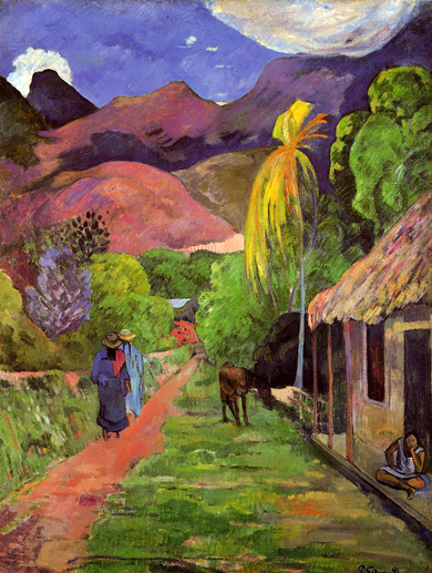 Road in Tahiti: 1891
