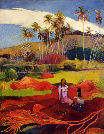 Tahitian Women under the Palms: 1892