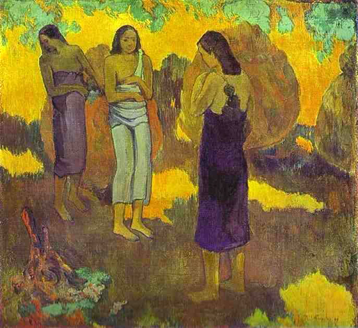 Three Tahitian Women against a Yellow Background: 1899