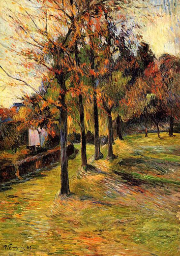 Tree Lined Road, Rouen: 1885