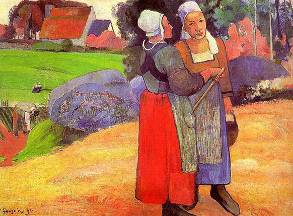 Two Breton Peasants on the Road: 1894