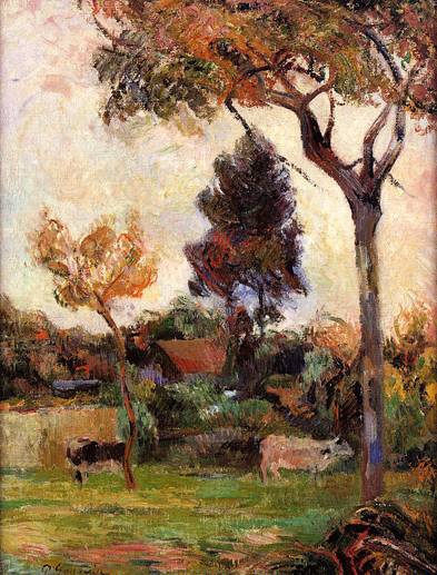 Two Cows in the Meadow: 1884