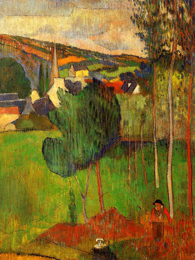 View of Pont-Aven from Lezaven: 1888