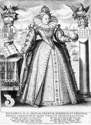 Elizabeth I by Crispin van de Passe: 1596