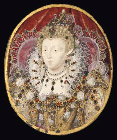 Hilliard Minature Elizabeth I: 1595-1600