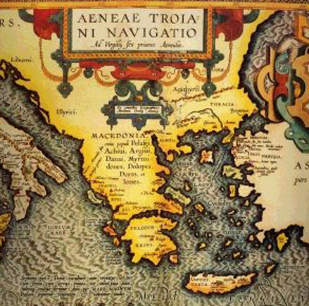 Antique Aeneid Map