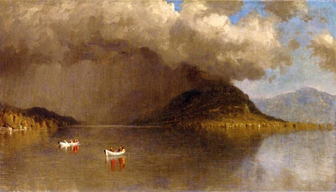 Coming Rain on Lake George - A Sketch: 1873