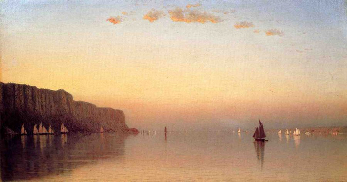 Sunset over the Palisades on the Hudson: 1879