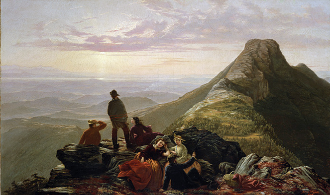 The Belated Party on Mansfield Mountain: 1858 by Jerome Thompson