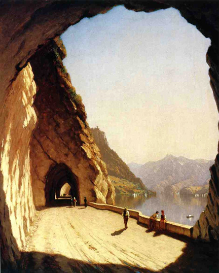 The Galleries of the Stelvio, Lake Como: 1878