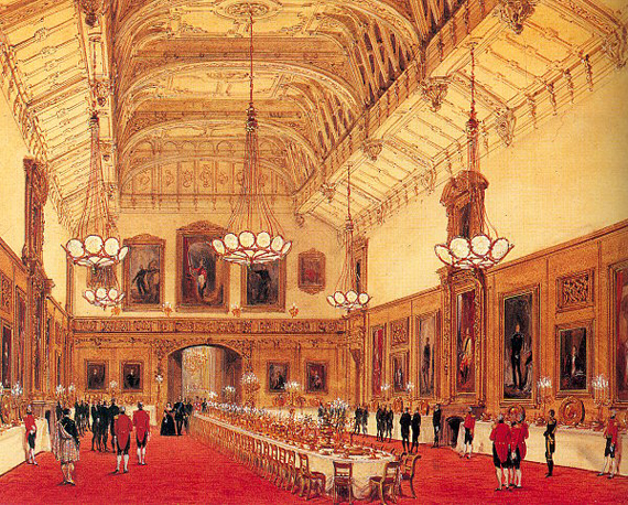 The Waterloo Chamber, Windsor Castle by Joseph Nash