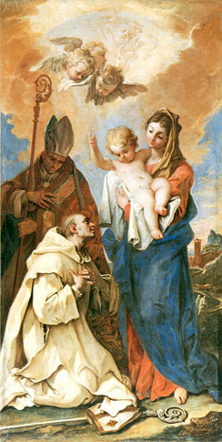 Appearance of Madonna with Child to Saint Bruno and Saint Hugo: 1704-06