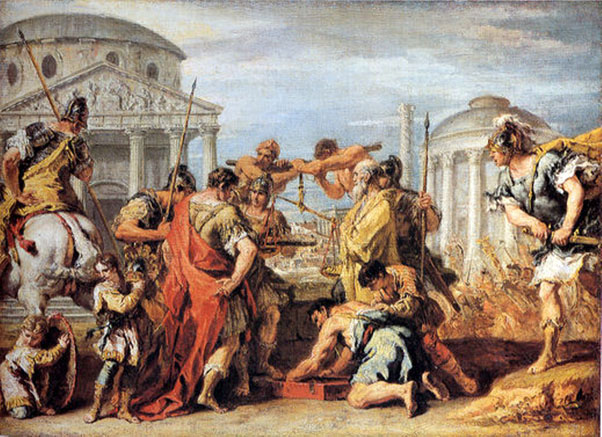 Camillus Rescuing Rome from Brennus: ca 1716-20