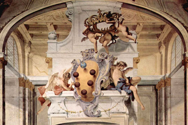 Frescoes in the Palazzo Pitti in Florence: Arms of the Medici