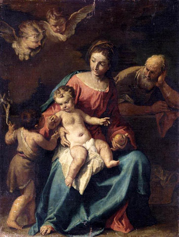 Holy Family with the Infant Saint John the Baptist: ca 1710