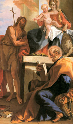 Madonna with Child, Saint John the Baptist and Saint Peter: 1704-16