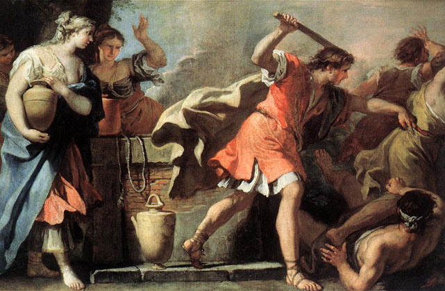 Moses Defending the Daughters of Jethro: 1720's
