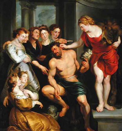 Omphale and Hercules by Theodor Van Thulden