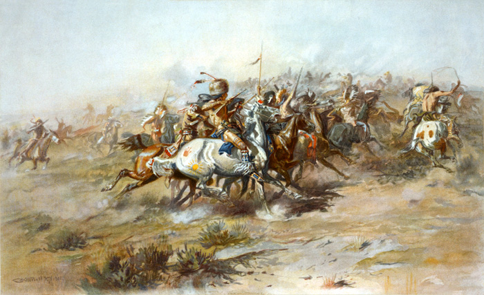 The Custer Fight by Charles Marion Russell, 1903