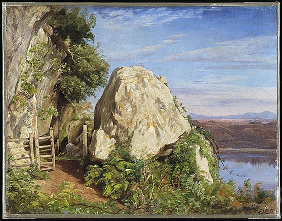 A Sheep Cote on Lake Albano: 1859