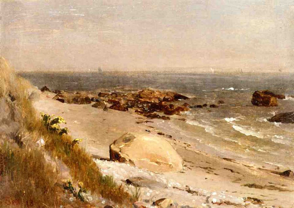 Beach scene, Narragansett Bay: 1880