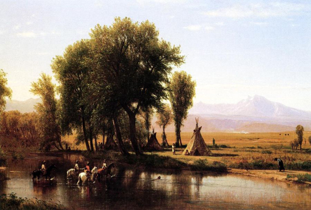 Indian Encampment on the Platte River: 1868