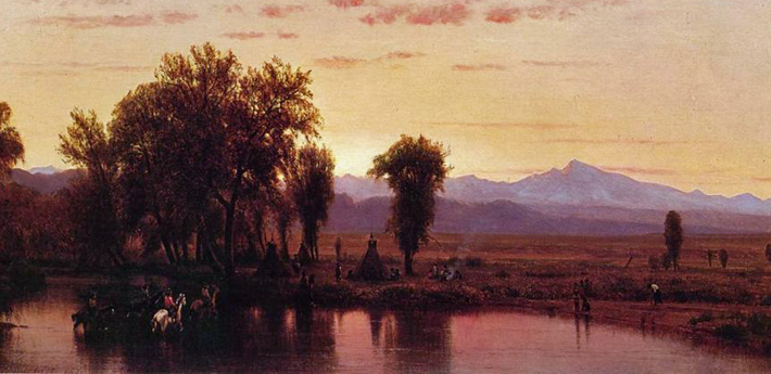 Indians Crossing the Platte River: 1867