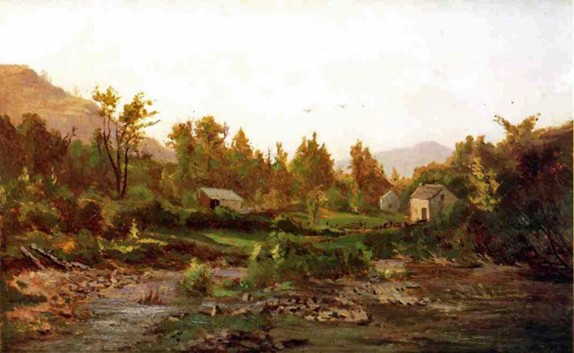 Landscape with Trees and Cattle: 1890