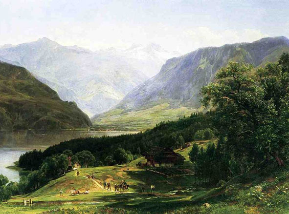 Travelers in the Swiss Alps: 1857