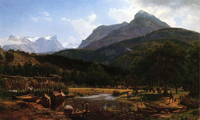 View near Lake Lucerne: 1857