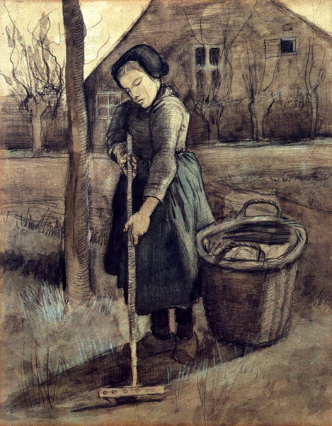 A Girl Raking: 1881