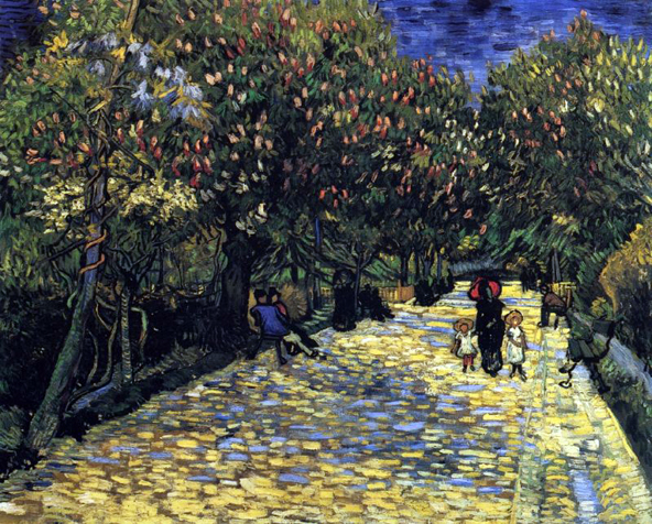 Avenue with Flowering Chestnut Trees: 1889