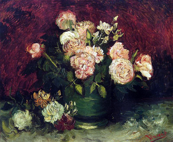Bowl with Peonies and Roses: 1886
