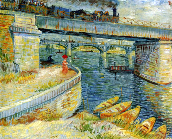 Bridges across the Seine at Asnieres: 1887