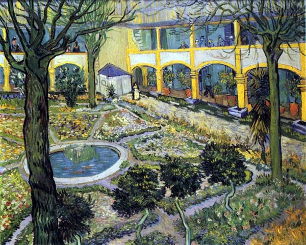 Courtyard of the Hospital in Arles: 1889