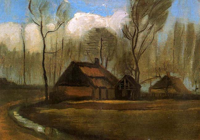 Farmhouses Among Trees: 1883