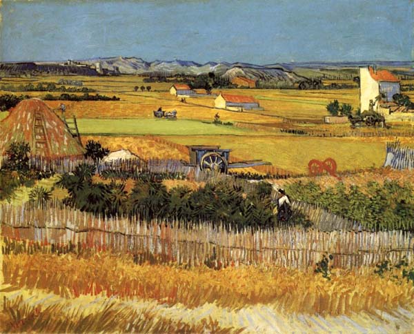 Harvest Landscape with Blue Cart: 1888