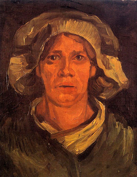Head of a Peasant Woman with White Cap: 1885