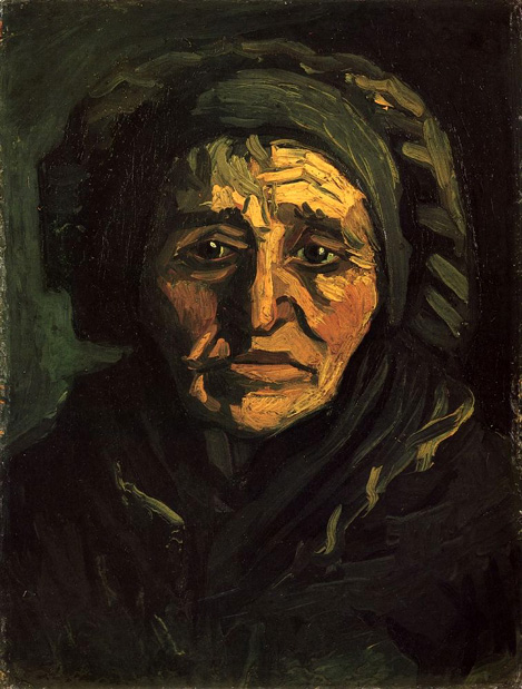 Head of a Peasant Woman with a Greenish Lace Cap: 1885
