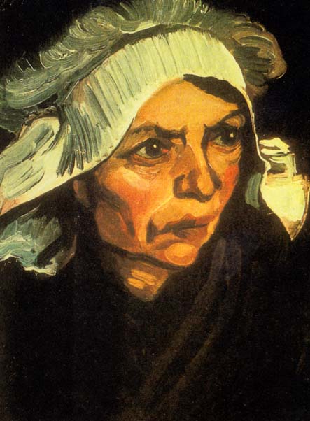 Head of a Peasant Woman with a White Cap: 1885