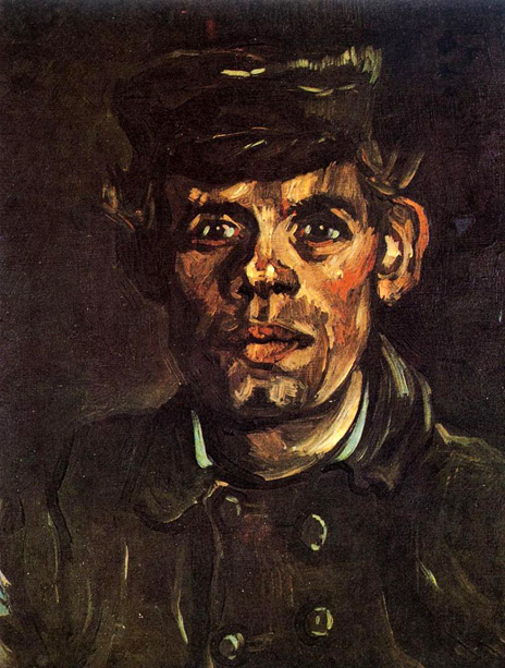 Head of a Young Peasant in a Peaked Cap: 1885