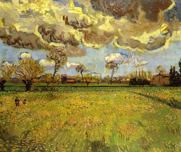 Landscape Under A Stormy Sky: 1888