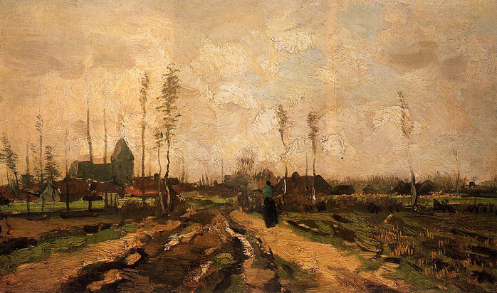 Landscape with Church and Farms: 1885